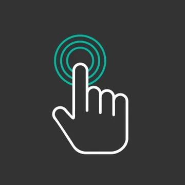 Click hand icon  vector  flat desi Stock Illustration