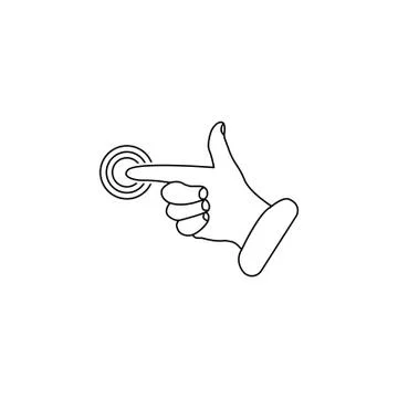 Click, hand icon. vector illustration black on white background Illustrazione stock
