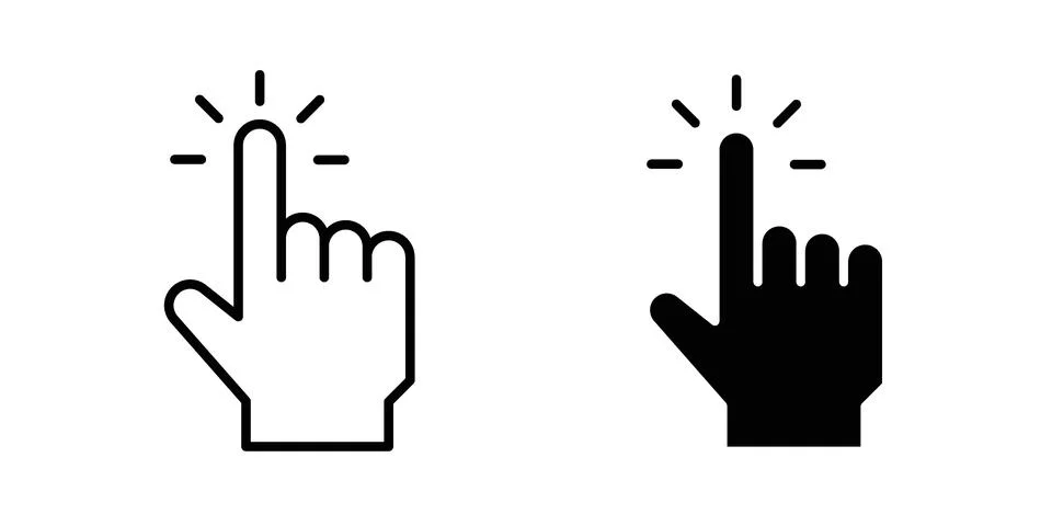 Click Hand icon for web projects 库存插图