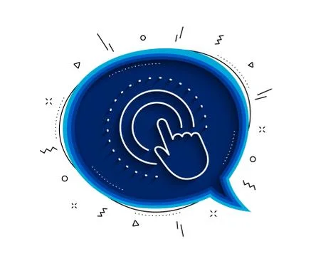 Click hand line icon. Touchscreen gesture sign. Push action. Vector Stock Illustration