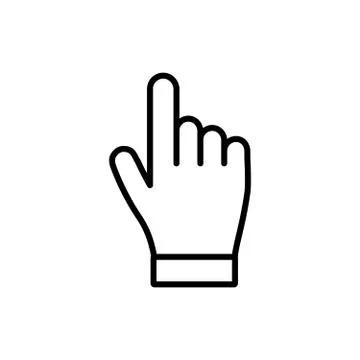 Click hand linear vector icon Stock Illustration