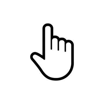 Click hand linear vector icon Stock Illustration