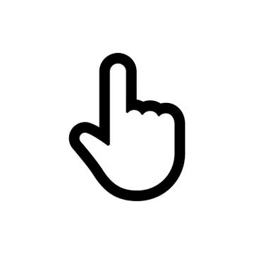 Click hand linear vector icon Stock Illustration