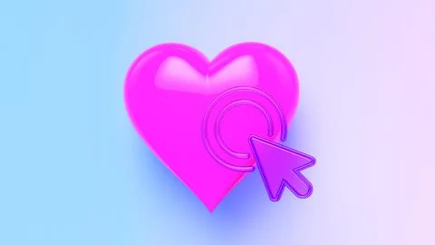 Click heart Stock Illustration