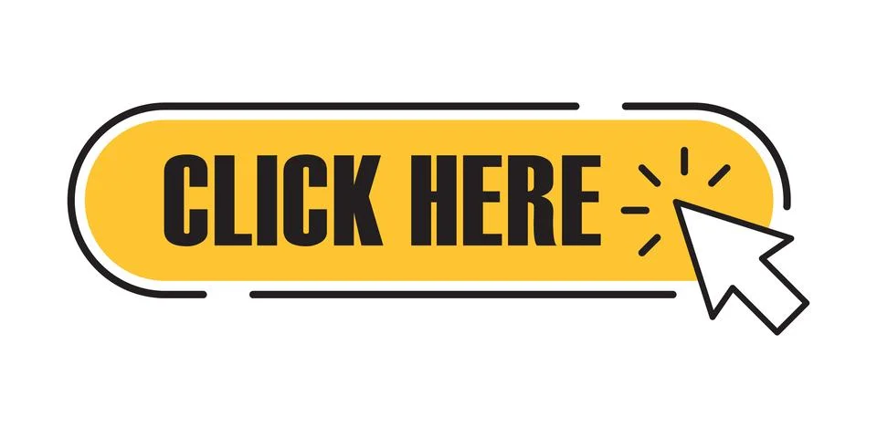 Click here banner icon in flat style. Ecommerce vector illustration on isol.. Stock Illustration