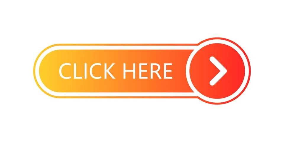 Click here banner icon in flat style. Ecommerce vector illustration on isol.. Stock Illustration