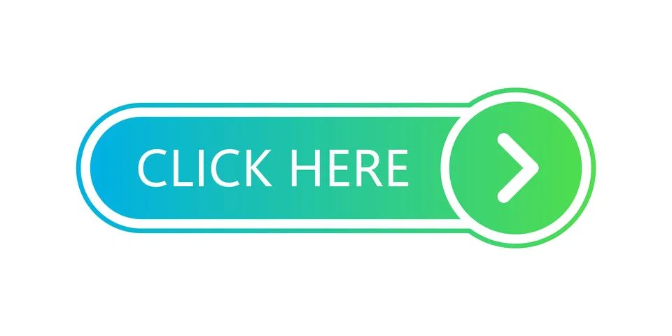 Click here banner icon in flat style. Ecommerce vector illustration on isol.. Stock Illustration