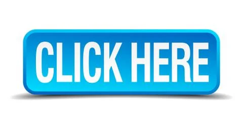 Click here blue 3d realistic square isolated button 스톡 일러스트