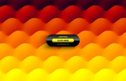 Click here button. Abstract wavy background with dynamic effect. Stock Illustration