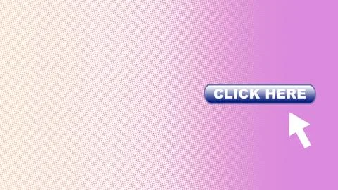 Click Here button accompanied by an arrow, set against a halftone patterned.. Stock Photos