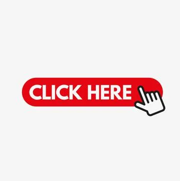 Click here button and cursor clicking. Vector icon Stock Illustration