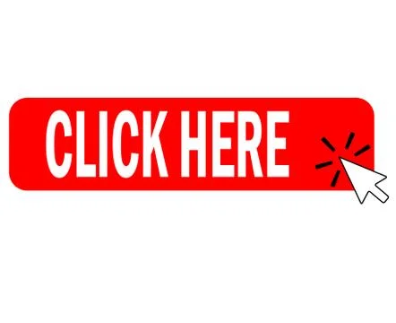 Click here button with arrow pointer clicking icon. click here button sign. Illustrazione stock