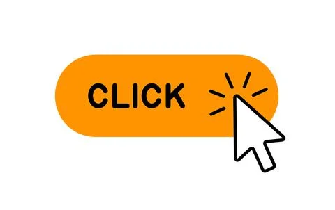 Click here button with Cursor icon Stock Illustration