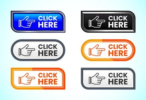 Click here button design illustration, Clicking icon suitable for mobile ap.. Stock Illustration
