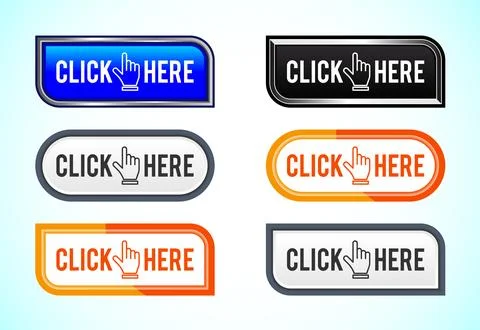 Click here button design illustration, Clicking icon suitable for mobile ap.. Stock Illustration