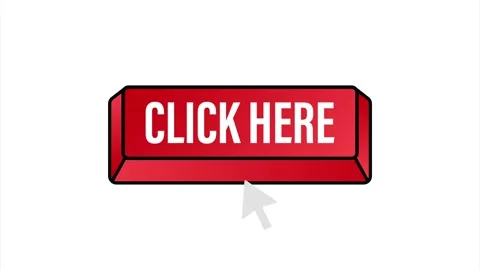 Click here button with hand pointer clicking. stock illustration. Stock Footage 146488275