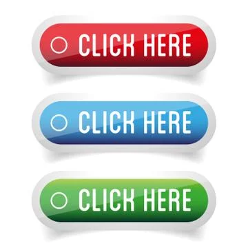 Click Here button set Stock Illustration