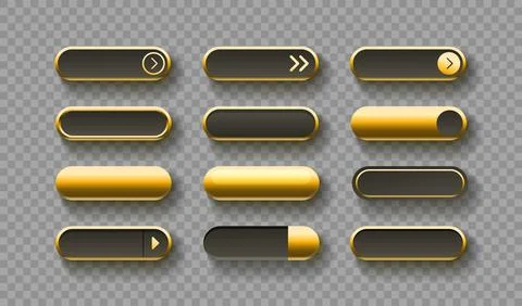 Click here button set, link mouse click, transparent background. Vector 스톡 일러스트