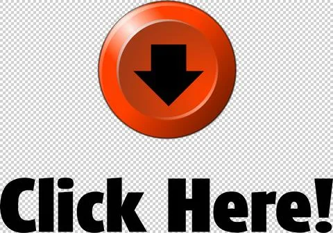 Click Here Button on transparent background Stock Illustration