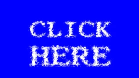 Click Here cloud text effect blue isolated background Stock Footage 139638968