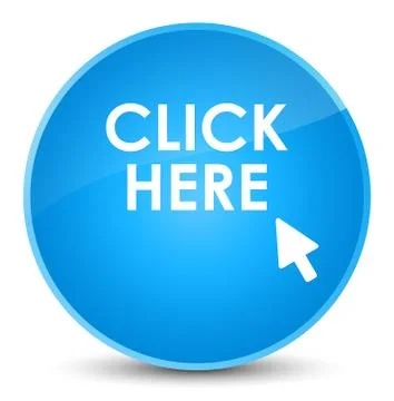 Click here elegant cyan blue round button Stock Illustration