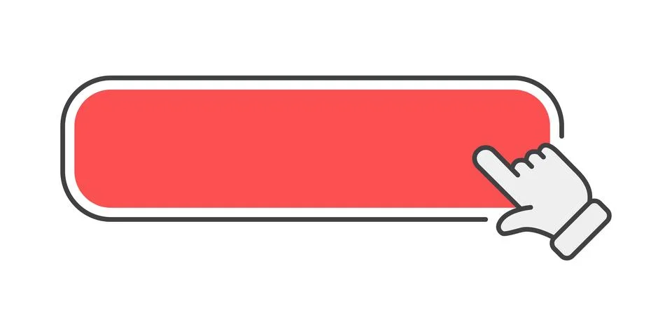 Click here empty banner icon in flat style. Ecommerce vector illustration o.. Stock Illustration