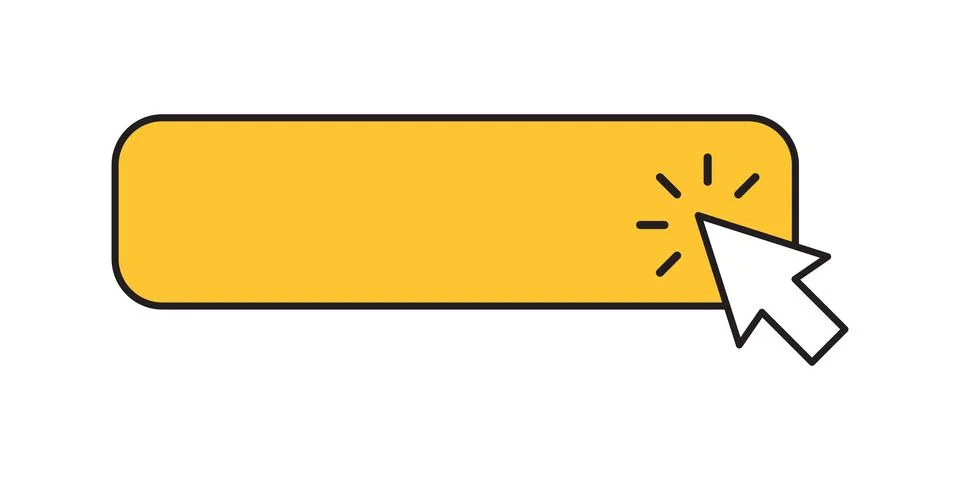 Click here empty banner icon in flat style. Ecommerce vector illustration o.. Stock Illustration