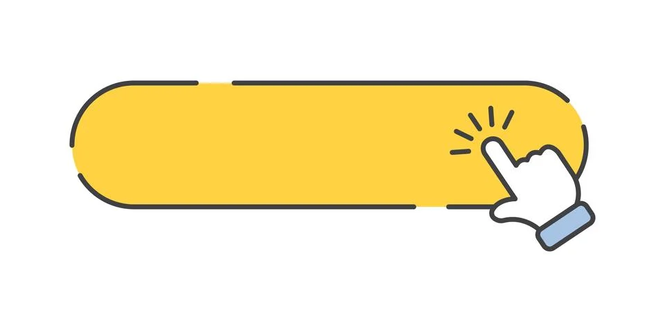 Click here empty banner icon in flat style. Ecommerce vector illustration o.. Stock Illustration