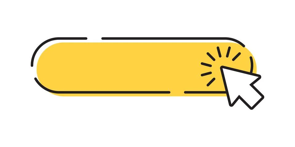 Click here empty banner icon in flat style. Ecommerce vector illustration o.. Stock Illustration
