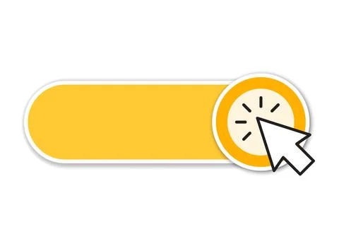 Click here empty banner icon in flat style. Ecommerce vector illustration o.. Stock Illustration