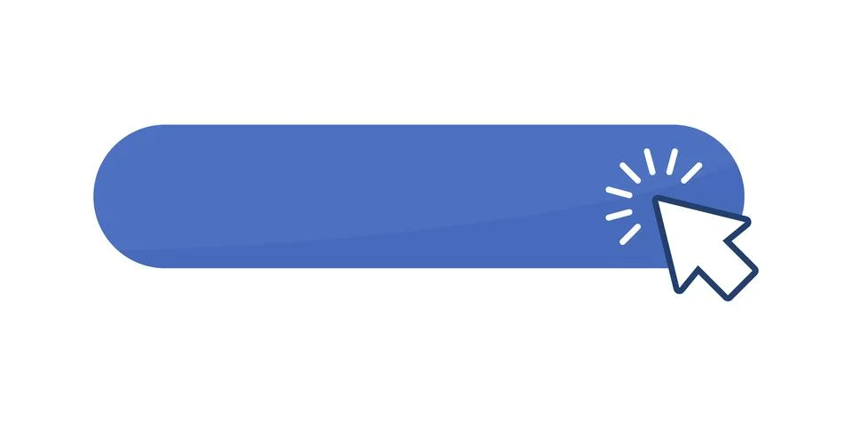 Click here empty banner icon in flat style. Ecommerce vector illustration o.. Illustrazione stock