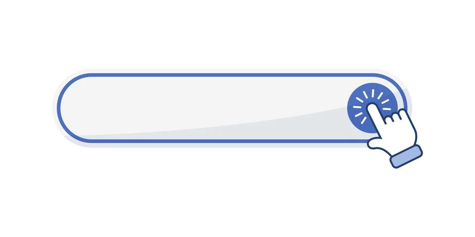 Click here empty banner icon in flat style. Ecommerce vector illustration o.. Illustrazione stock