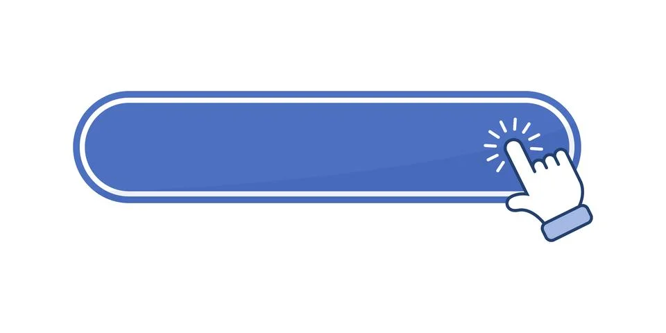 Click here empty banner icon in flat style. Ecommerce vector illustration o.. Illustrazione stock
