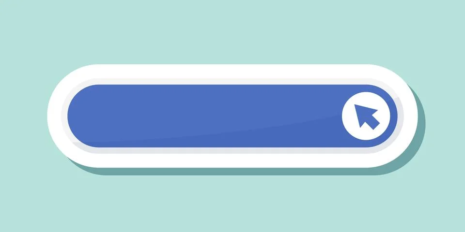 Click here empty banner sticker icon in flat style. Ecommerce vector illust.. 스톡 일러스트