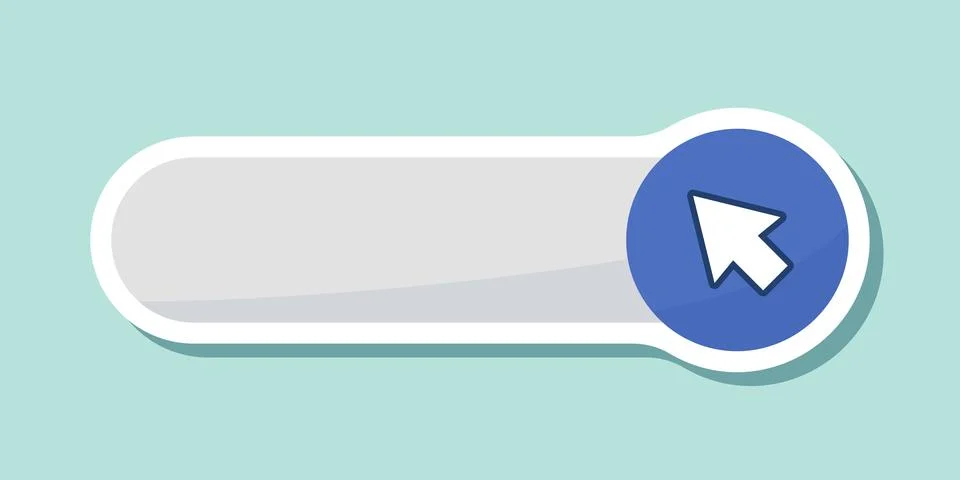 Click here empty banner sticker icon in flat style. Ecommerce vector illust.. Stockillustratie