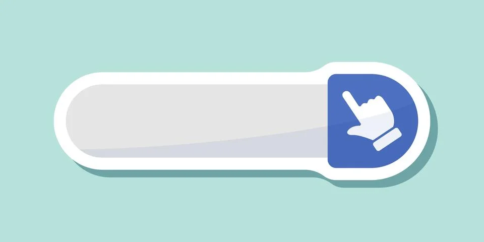 Click here empty banner sticker icon in flat style. Ecommerce vector illust.. Stockillustratie
