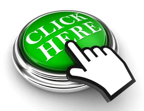 Click here green button and pointer hand Stock Illustration