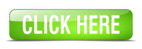 Click here green square 3d realistic isolated web button Illustrazione stock