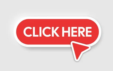 Click here icon in flat style. Pointer clicking vector illustration on isolat 스톡 일러스트