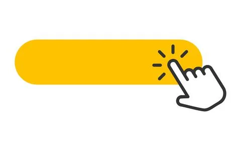 Click here icon in flat style. Pointer clicking vector illustration on isolat 스톡 일러스트