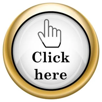 Click here icon Stock Illustration