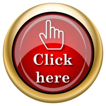 Click here icon Stock Illustration