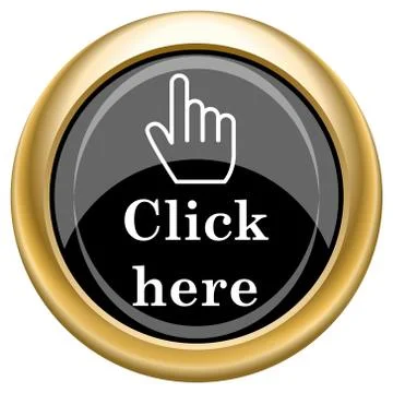 Click here icon Stock Illustration