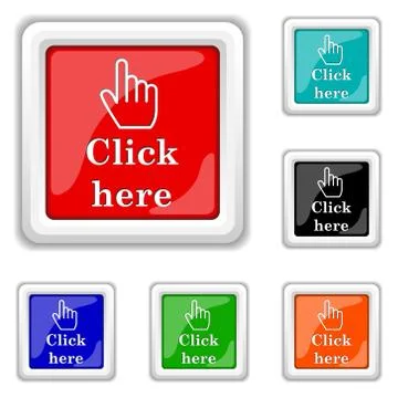 Click here icon 스톡 일러스트