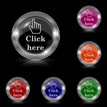 Click here icon 스톡 일러스트
