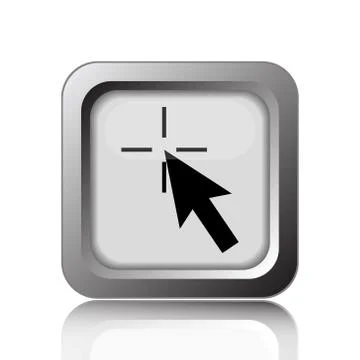 Click here icon. Internet button on white background.. Stock Illustration