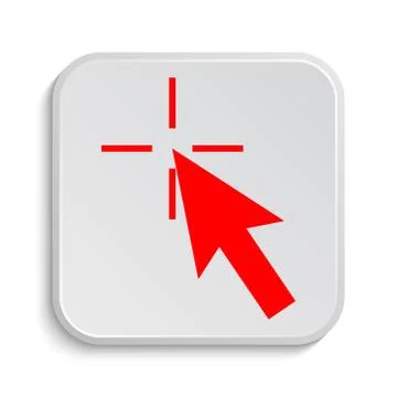 Click here icon. Internet button on white background.. Stock Illustration