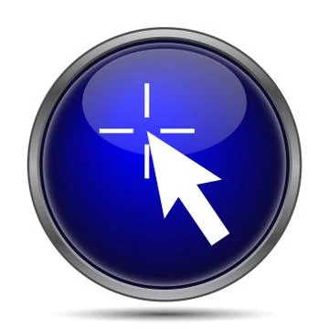 Click here icon. Internet button on white background.. 스톡 일러스트