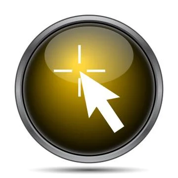 Click here icon. Internet button on white background.. Stock Illustration