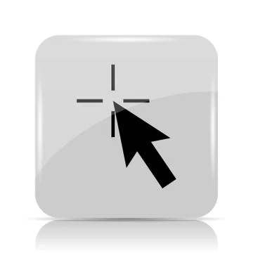 Click here icon. Internet button on white background.. Stock Illustration